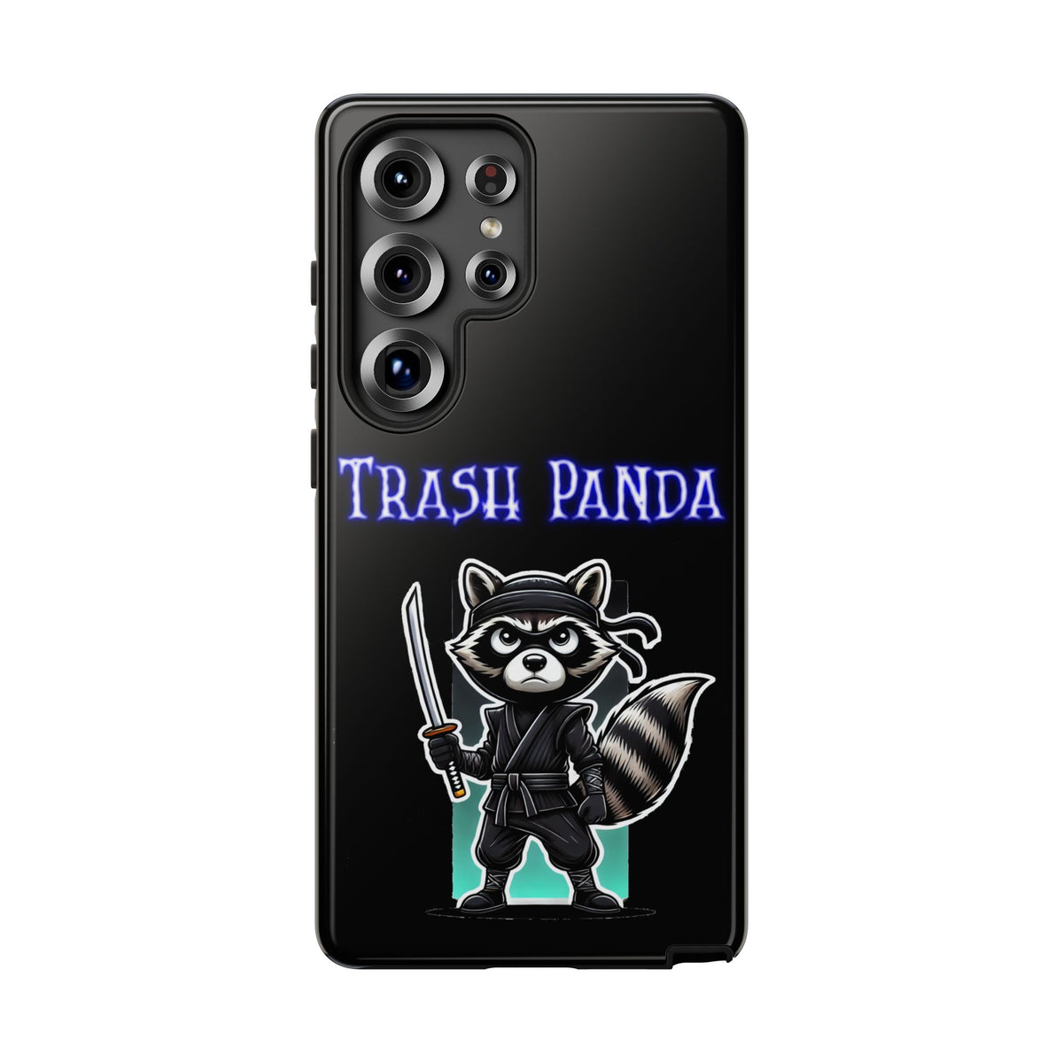 Trash Panda Ninja Phone Case — Cute Raccoon Warrior Protective Case