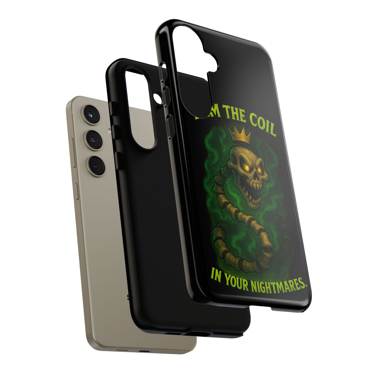 Tough Cases — “I Am The Coil In Your Nightmares” Skull Snake Shockproof Phone Case