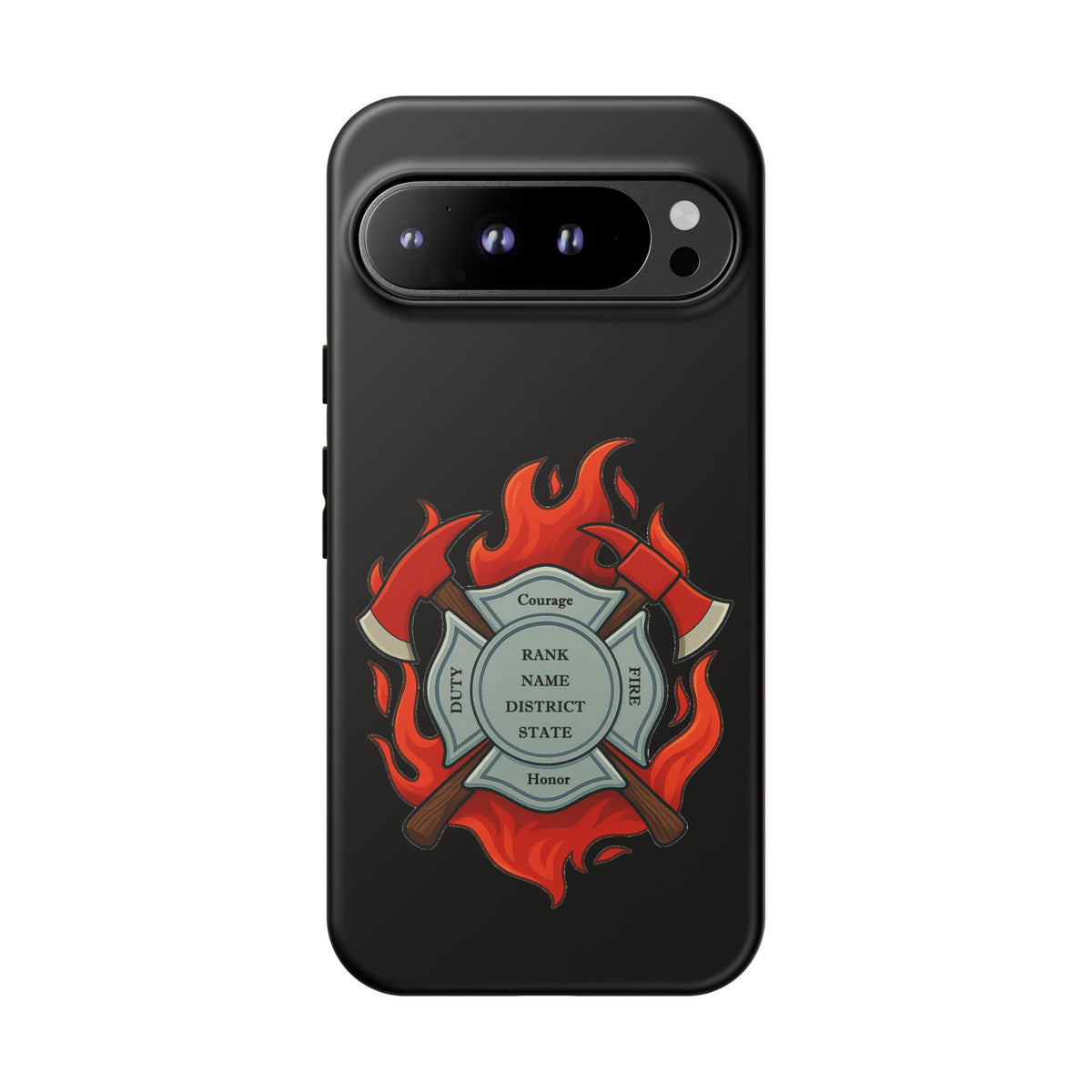 Firefighter Maltese Cross Phone Case — Custom Rank/Name/District Design