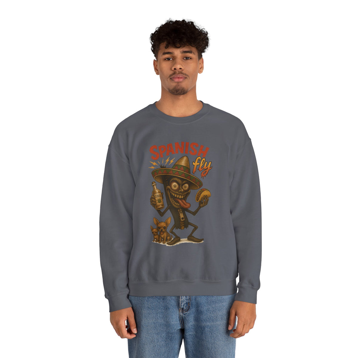 Spanish Fly Crewneck – Tequila & Taco Mayhem Edition