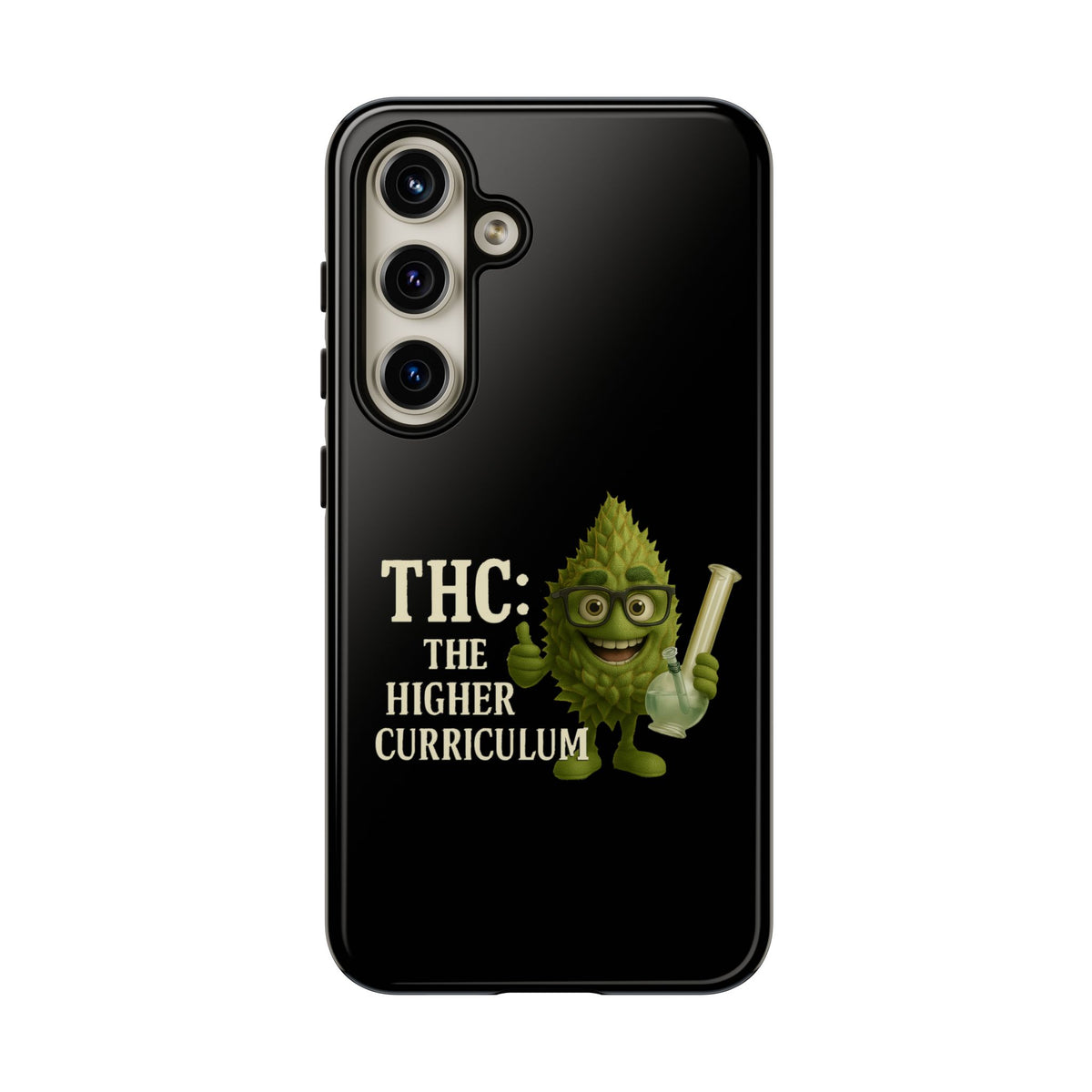THC The Higher Curriculum Phone Case – Funny Cannabis Nug Cartoon iPhone Case