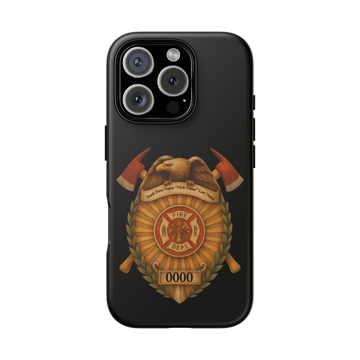 Firefighter Badge Phone Case — Tough Cases Customizable Emblem Design