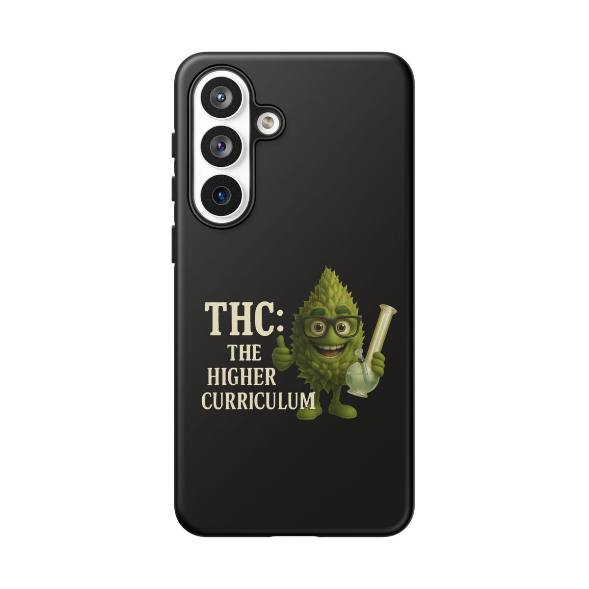 THC The Higher Curriculum Phone Case – Funny Cannabis Nug Cartoon iPhone Case