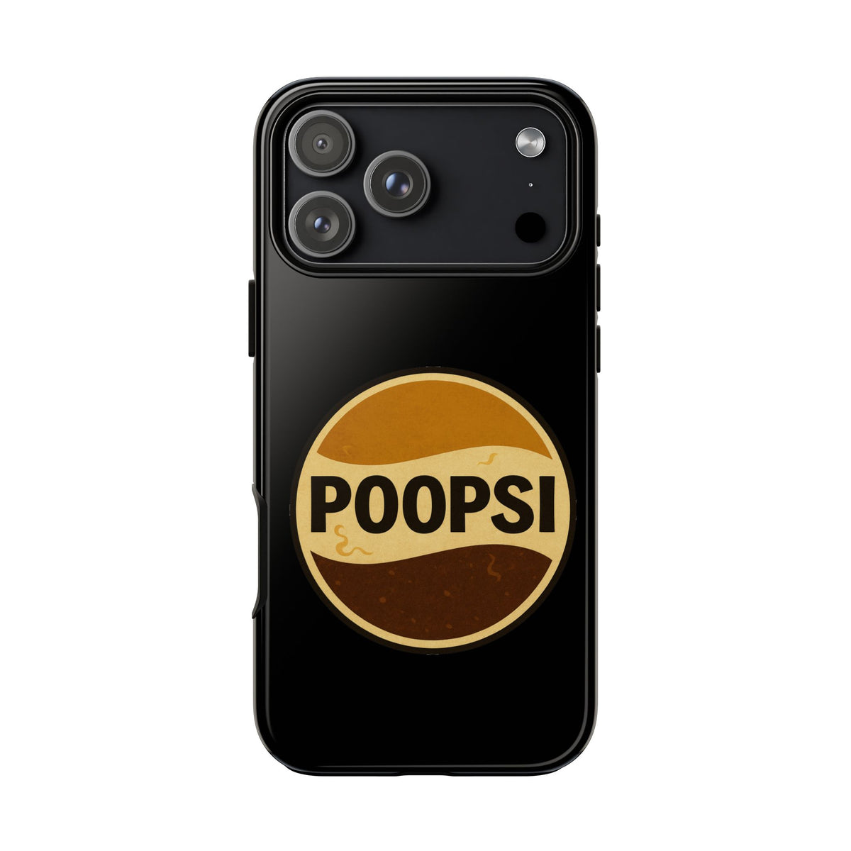 Poopsi Retro Logo Phone Case — Funny Vintage Soda-Inspired iPhone Cover