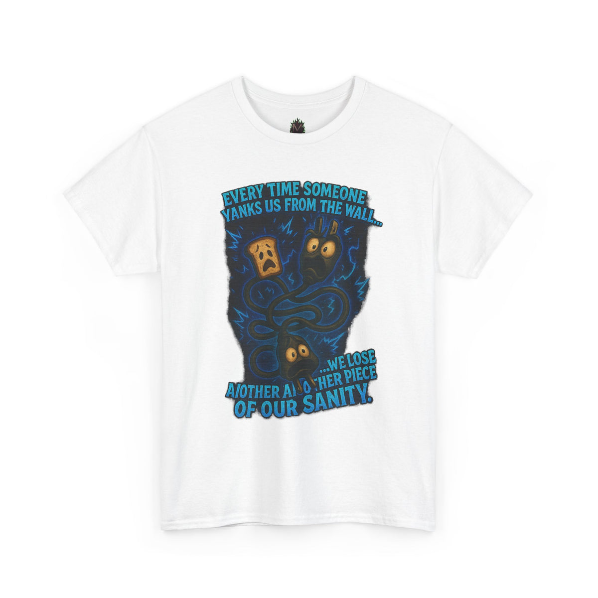 Lost Pieces of Sanity T-Shirt | Surreal Monster Wall Illustration