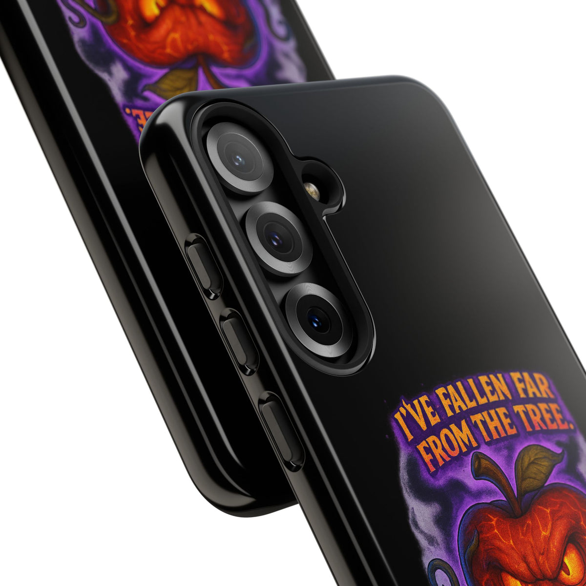 Phone Case — 'I've Fallen Far From the Tree, Straight Into Madness' Pumpkin Horror Design