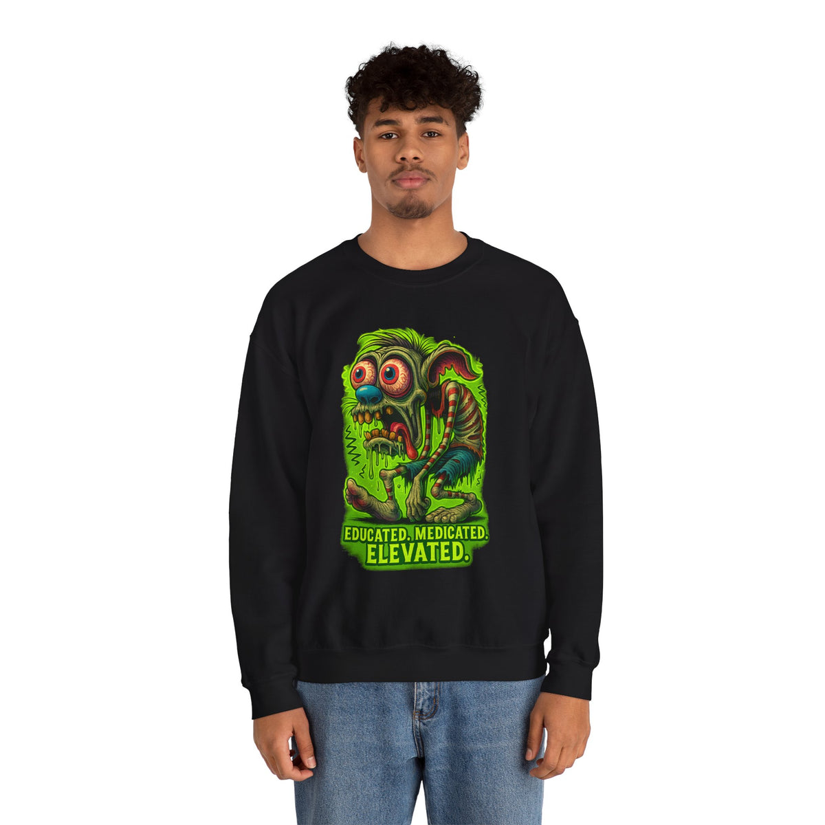 Educated. Medicated. Elevated. Crewneck Sweatshirt