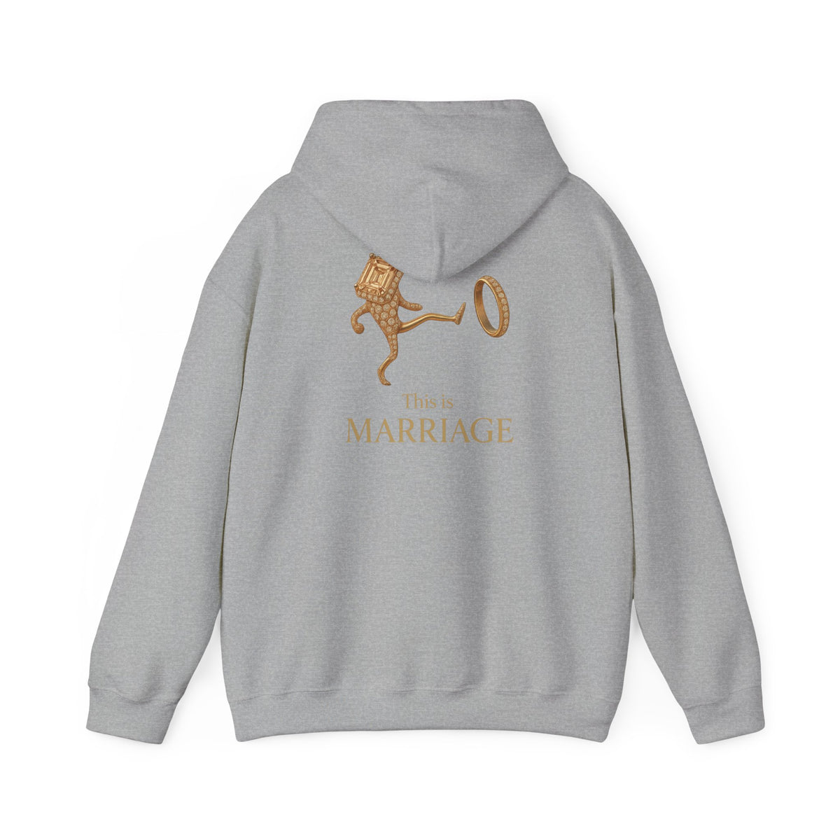 Marriage Key Graphic Hoodie — "This Is Marriage" Gold Lion Design