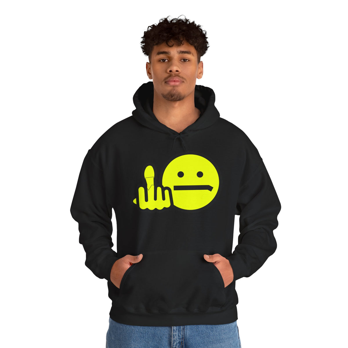 Middle Finger Smiley Hoodie – Zero F*cks Given