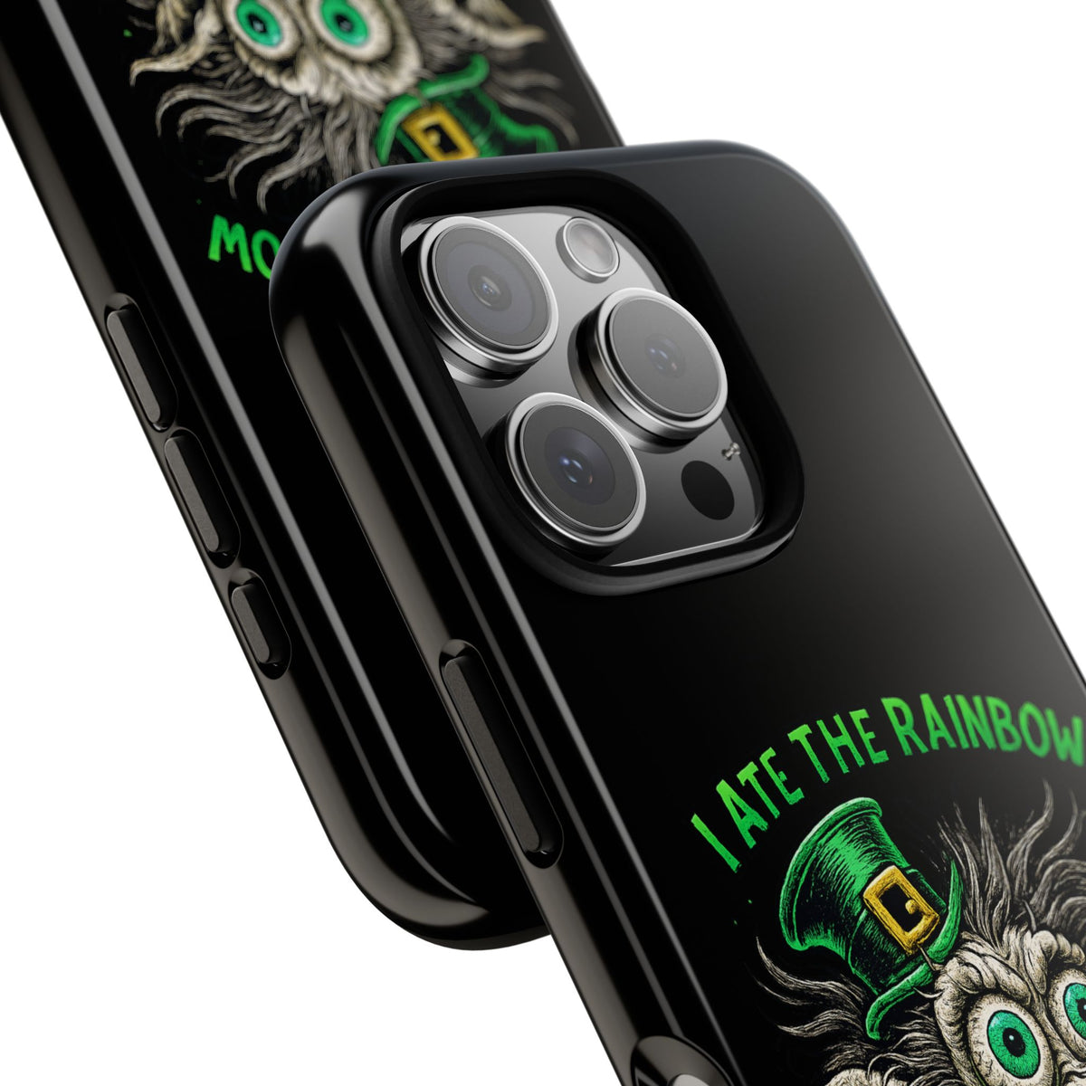 St. Patrick's Horror Phone Case — "I Ate the Rainbow, The Gold Screamed" Lucky Goblin Design