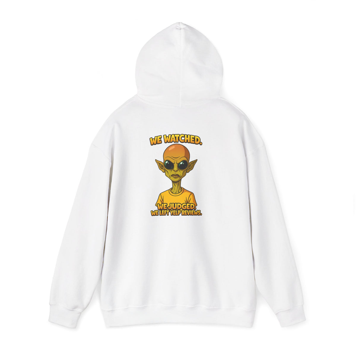 Alien Graphic Hoodie - "We Judged, We’ve Deported" Satirical UFO Sweatshirt