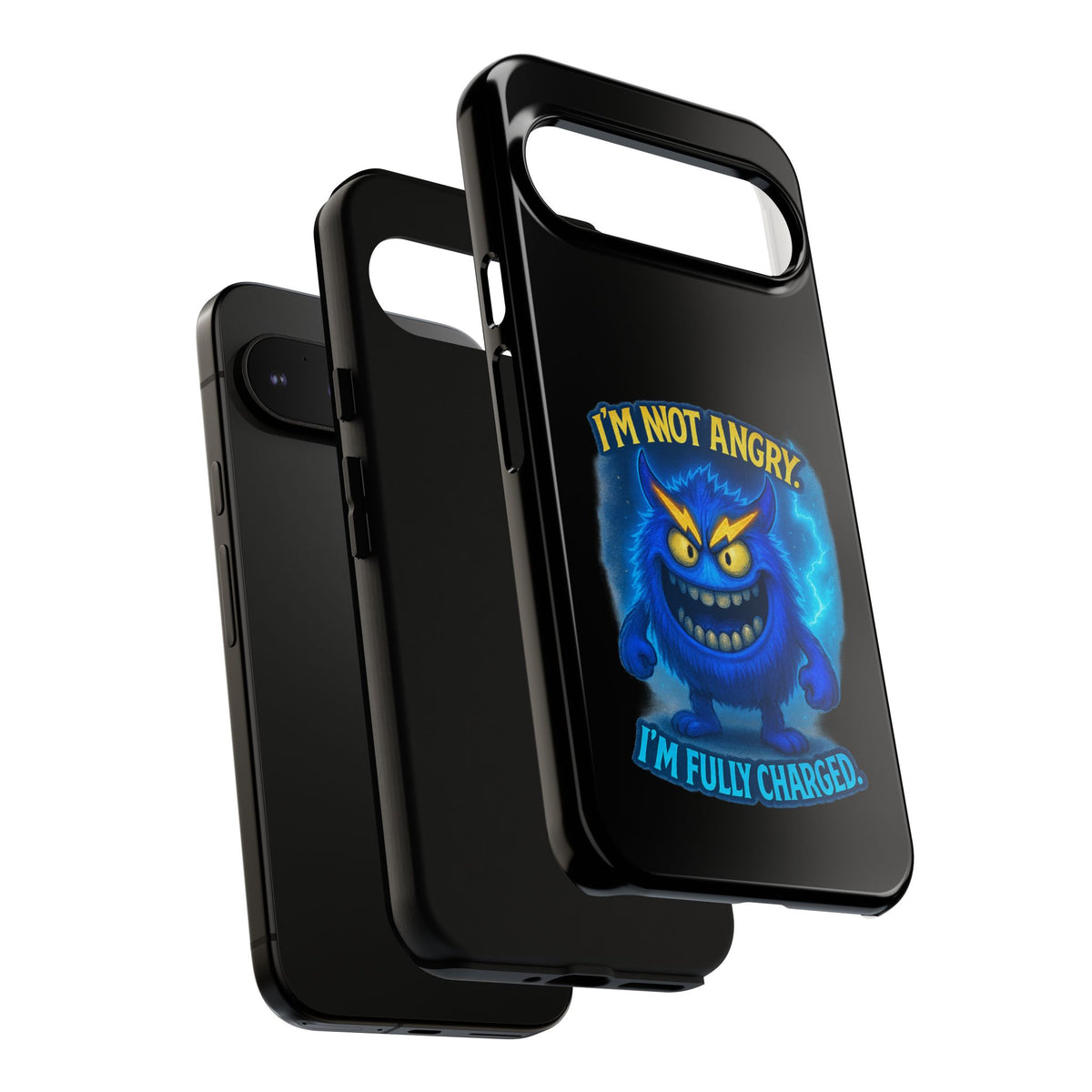 Phone Case - "I'm Not Angry, I'm Fully Charged" Electric Monster Protective Cover