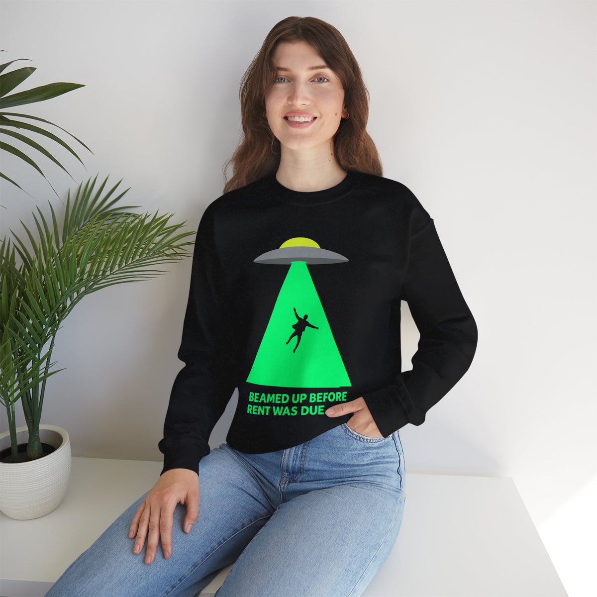 Beamed Up Rent-Dodger Crewneck Sweatshirt