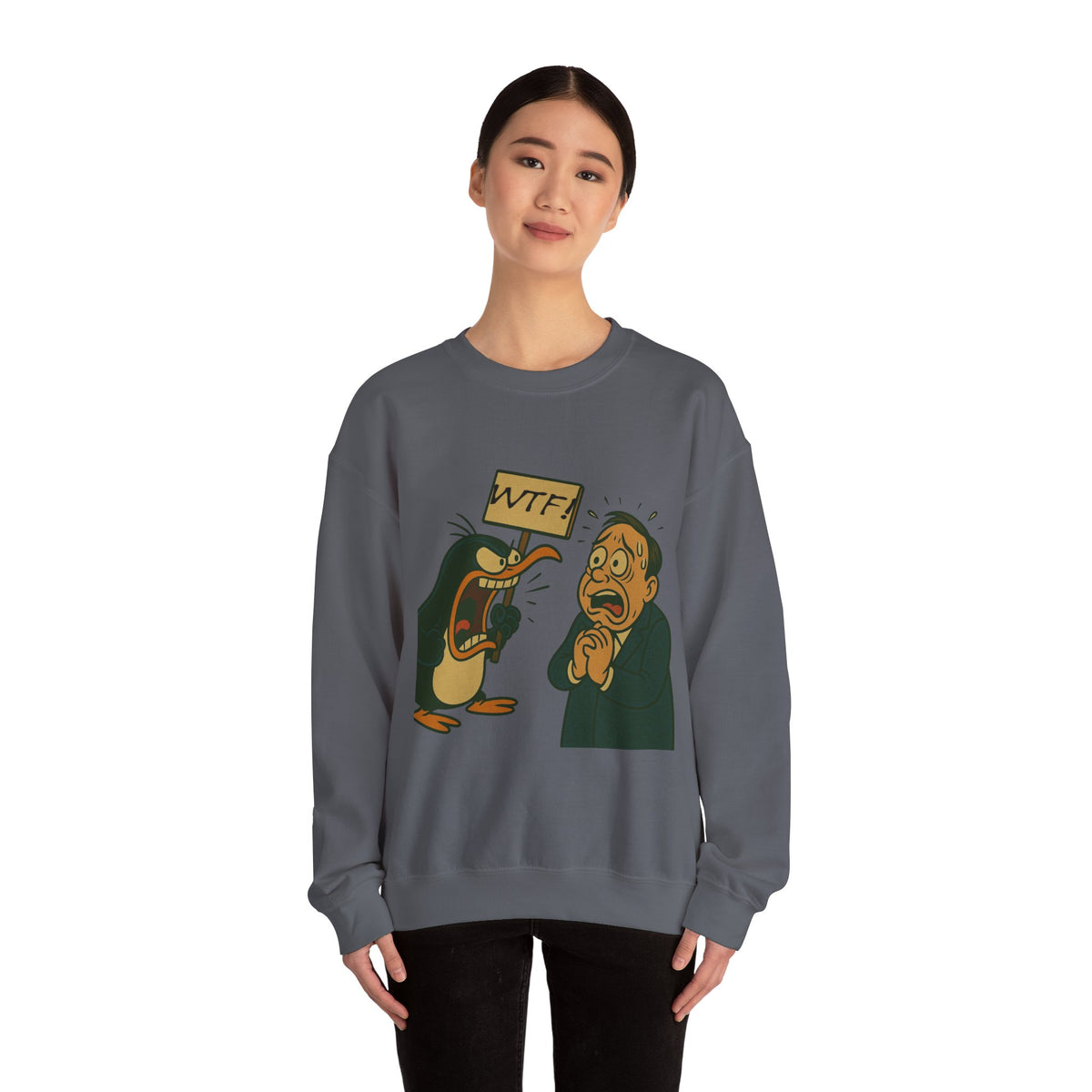 WTF Angry Penguin Crewneck Sweatshirt