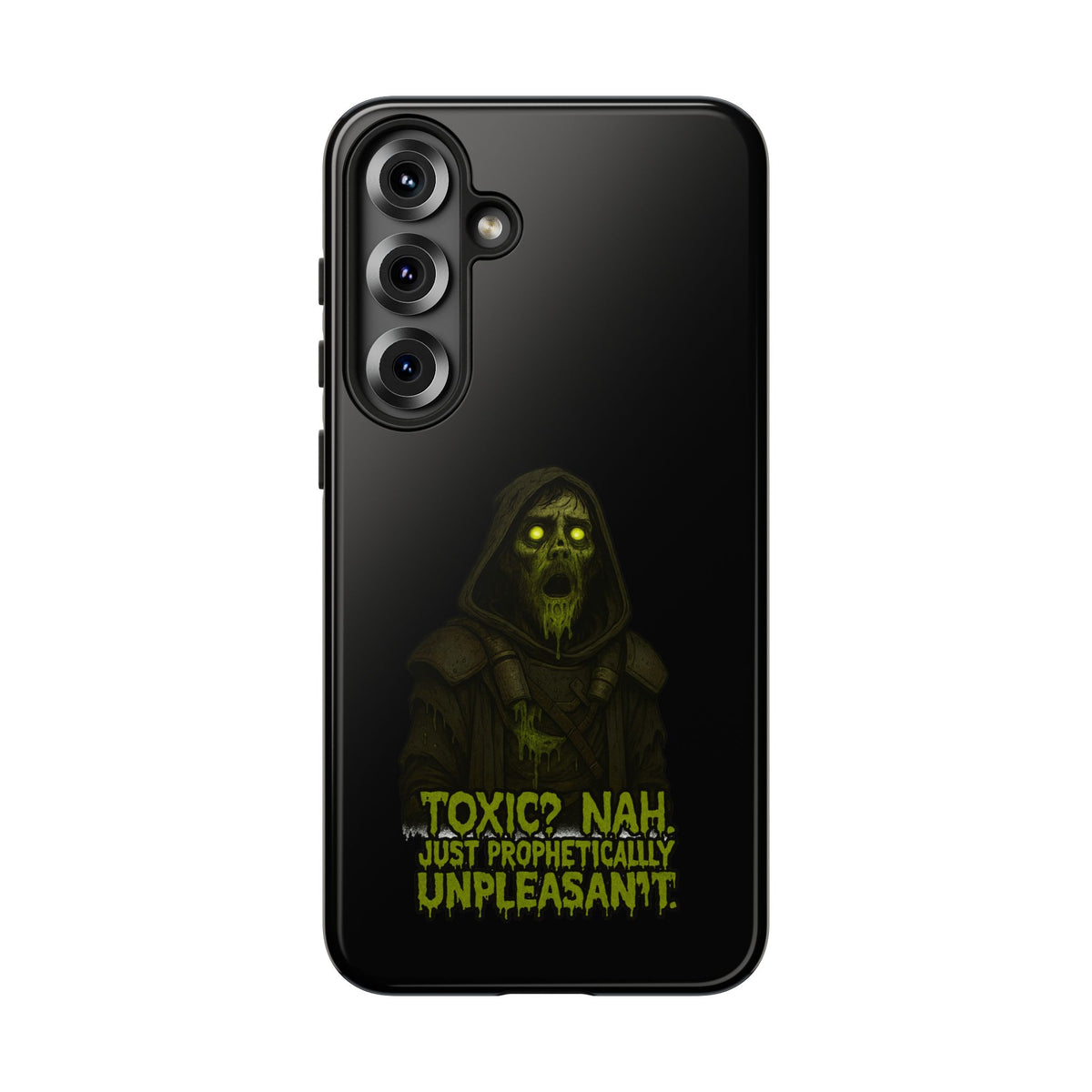 Phone Case — 'Toxic? Nah, Just Prophetically Unpleasant' Neon Grim Reaper Protective Cover