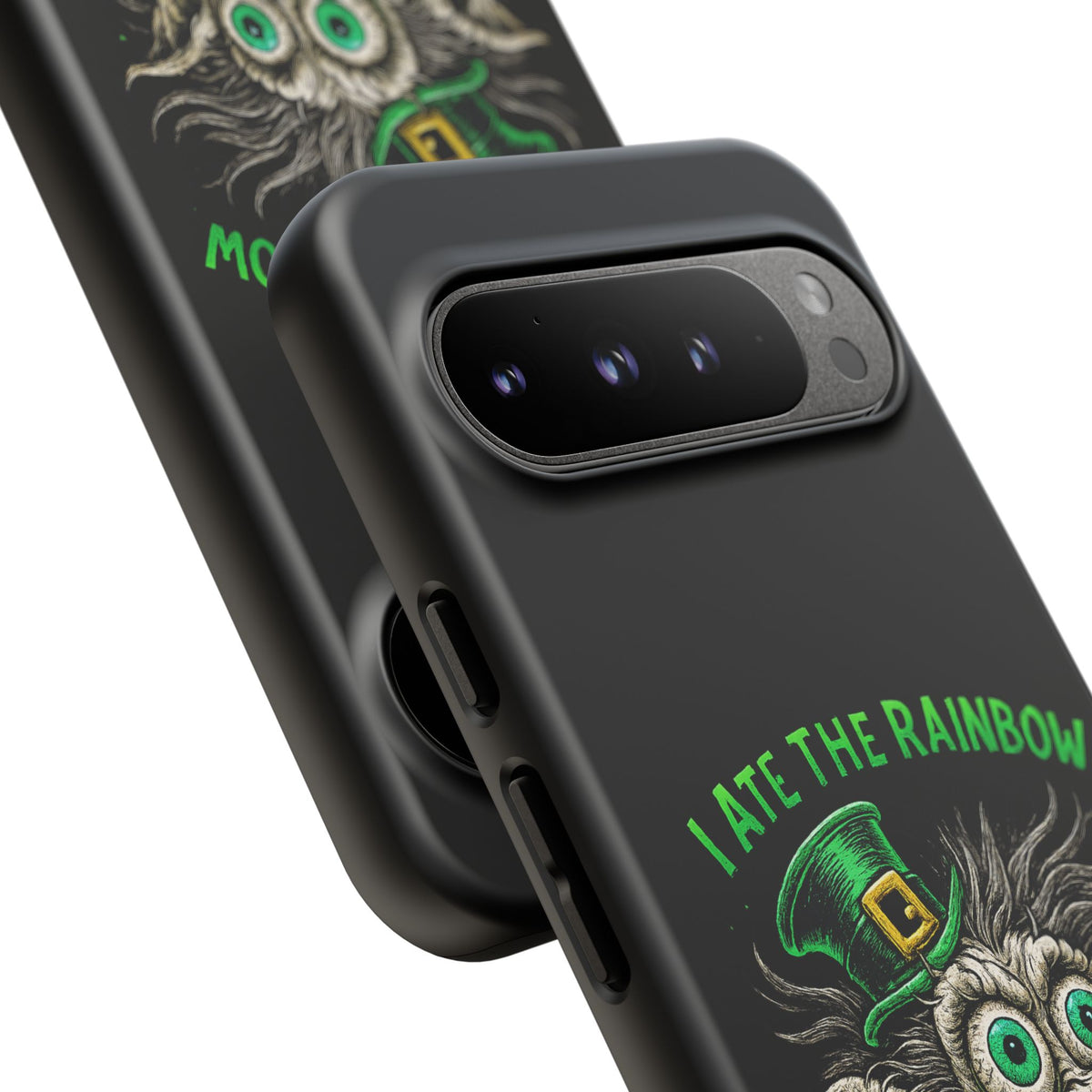 St. Patrick's Horror Phone Case — "I Ate the Rainbow, The Gold Screamed" Lucky Goblin Design