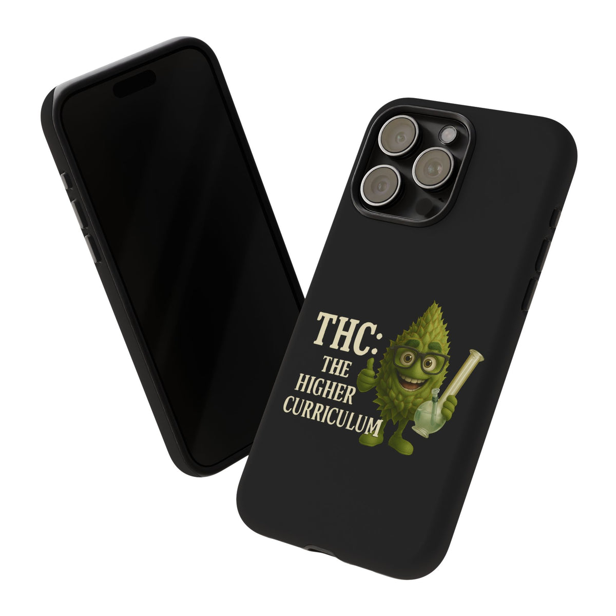 THC The Higher Curriculum Phone Case – Funny Cannabis Nug Cartoon iPhone Case