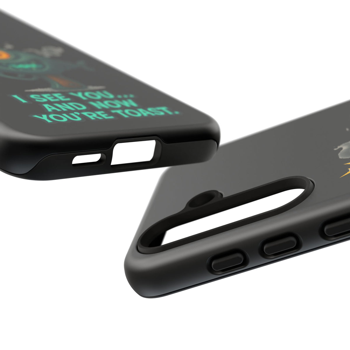 Phone Case — Cute Zombie Blaster Design with "I See You... And Now You're Toast"