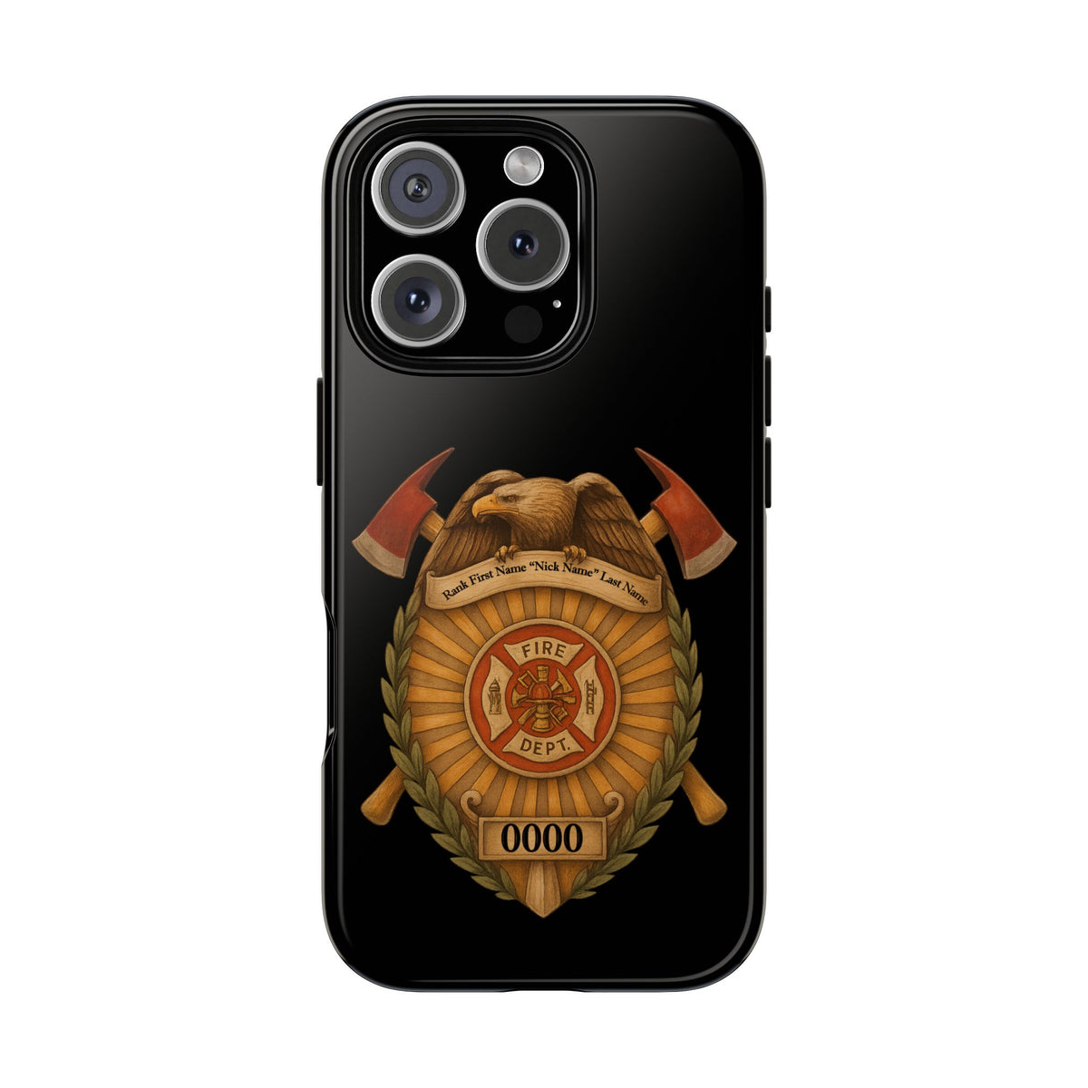 Firefighter Badge Phone Case — Tough Cases Customizable Emblem Design