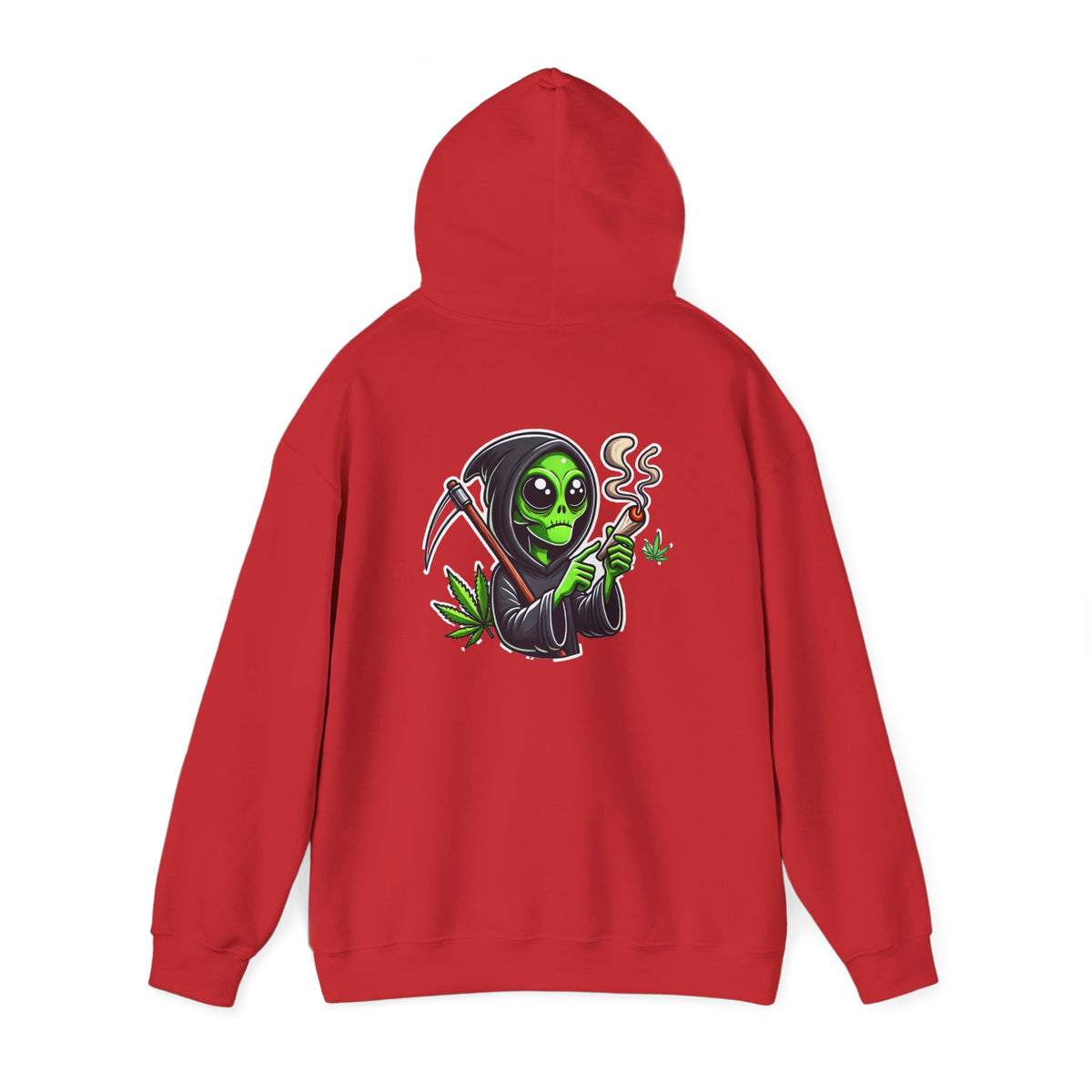 Reaper Smoking Weed Hoodie – Cannabis Grim Reaper Graphic Pullover