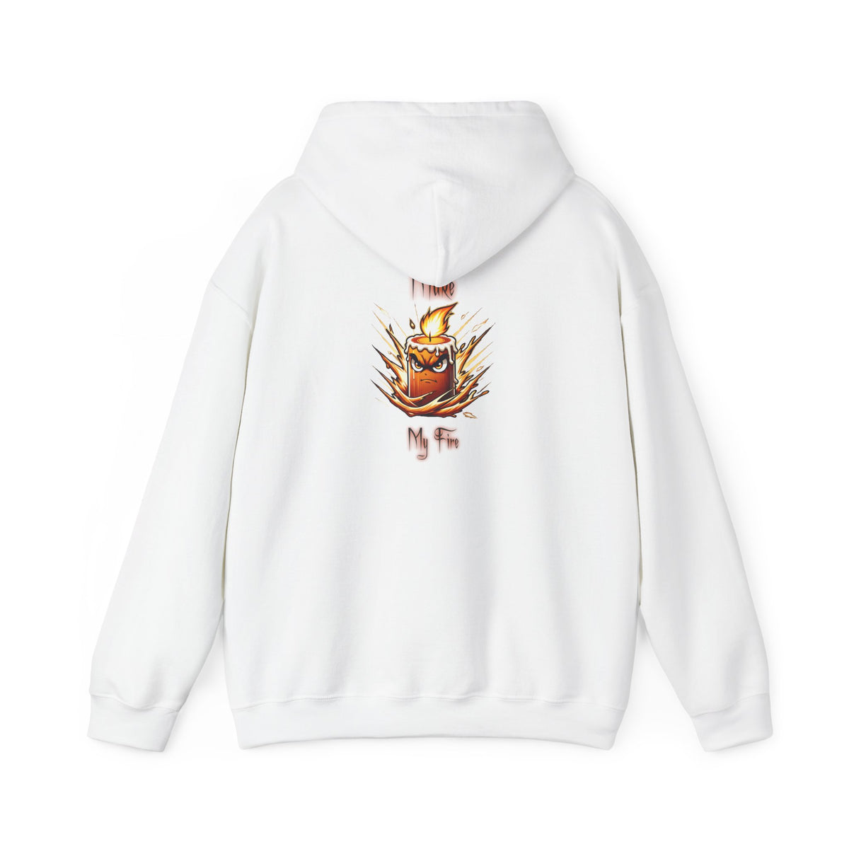 Candle Flame Hoodie — 'Make My Fire' Cozy Graphic Hooded Sweatshirt
