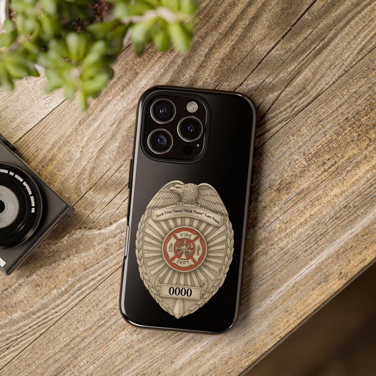 Firefighter Badge Phone Case – Personalized Dept. Emblem Tough Case