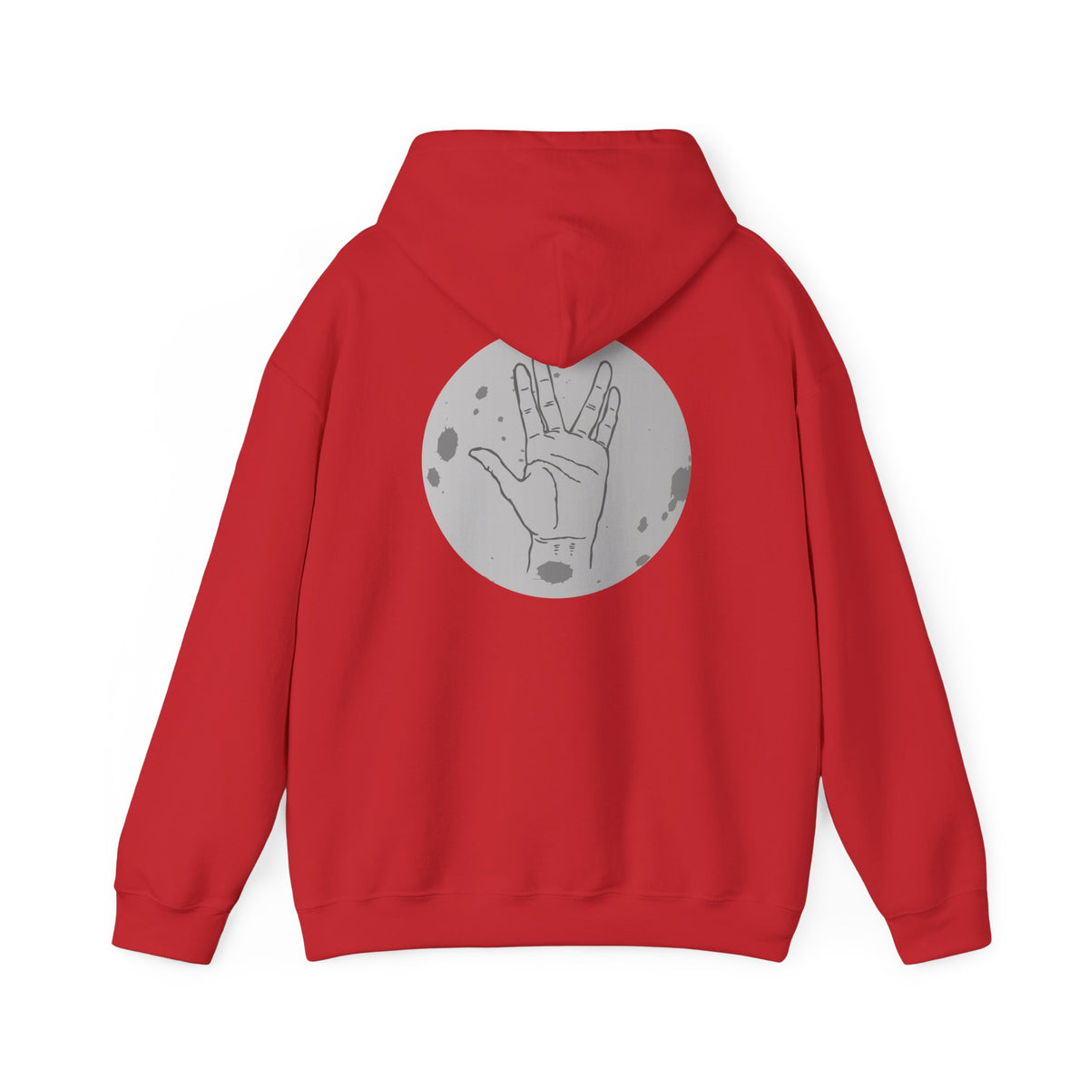 Vulcan Salute Hoodie — Retro Space Hand Graphic Pullover