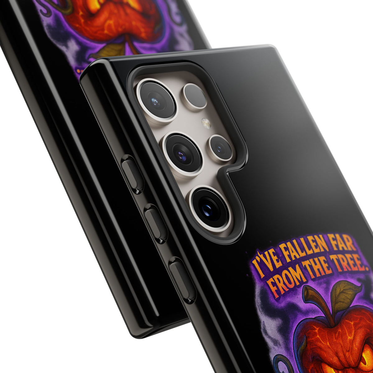 Phone Case — 'I've Fallen Far From the Tree, Straight Into Madness' Pumpkin Horror Design