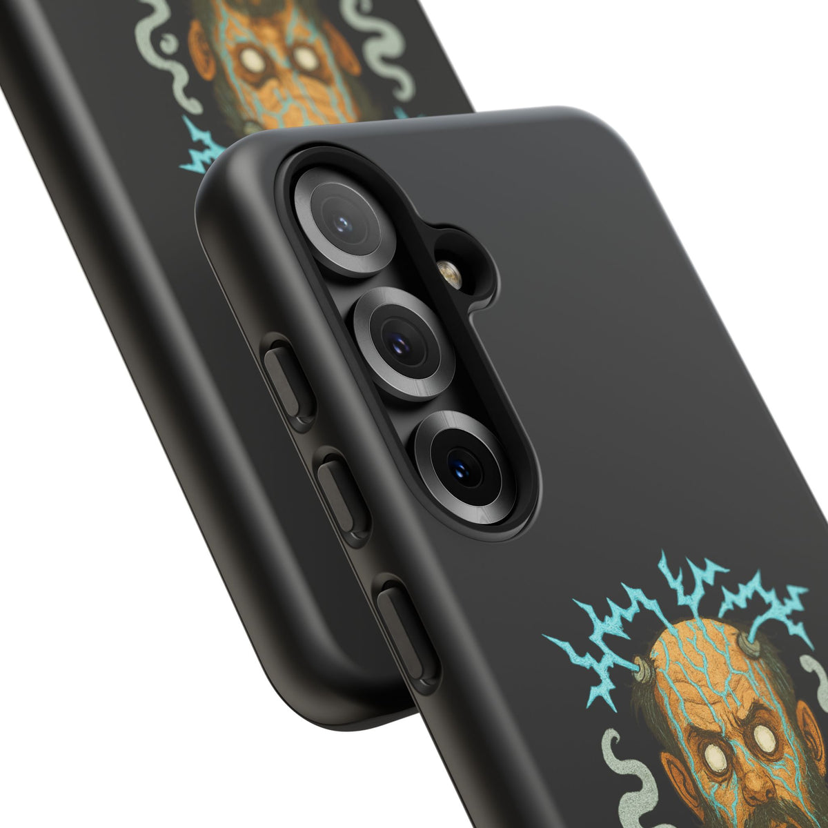Phone Case — “I’m Not Charged Up… I’m Barely Contained” Electric Horror Design
