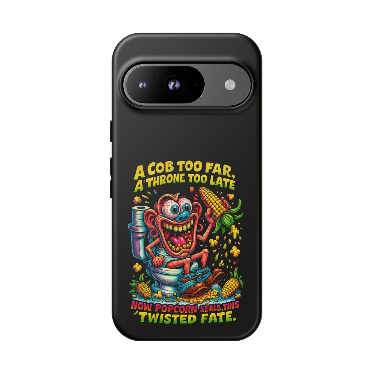 Phone Case — "A Cob Too Far" Popcorn Horror Design