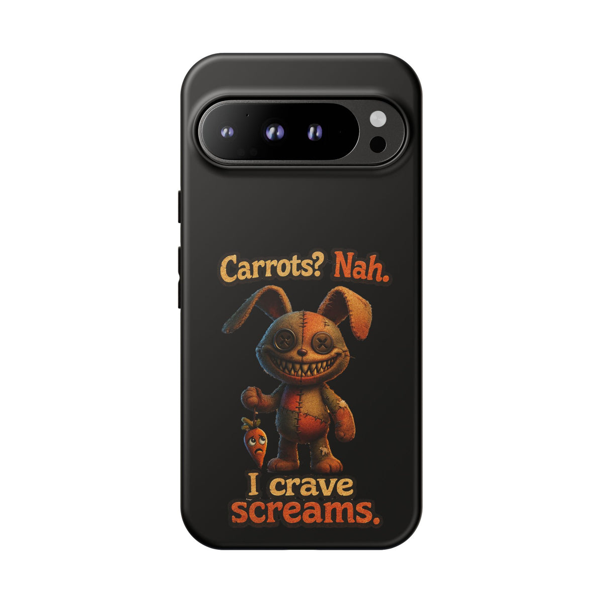 Phone Case — Creepy Bunny "Carrots? Nah. I crave screams." Halloween Horror Design