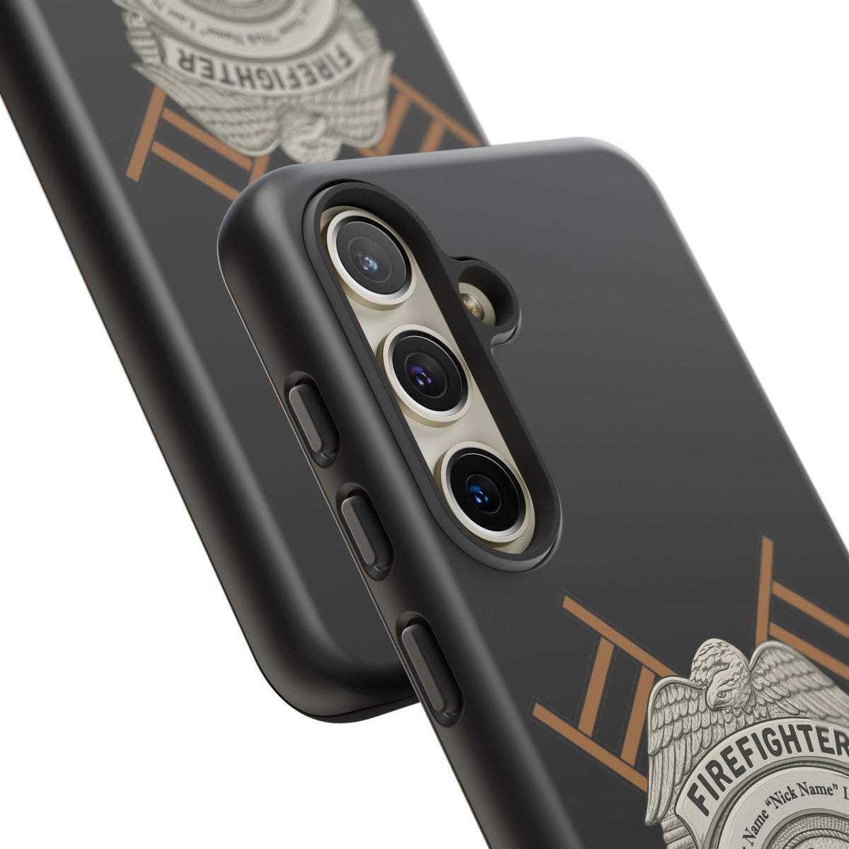 Firefighter Badge Tough Phone Case — Firefighter Helmet & Ladders Protective Case