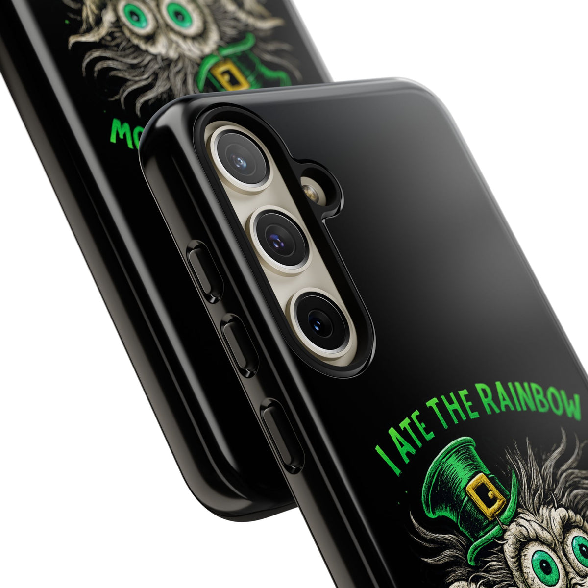 St. Patrick's Horror Phone Case — "I Ate the Rainbow, The Gold Screamed" Lucky Goblin Design
