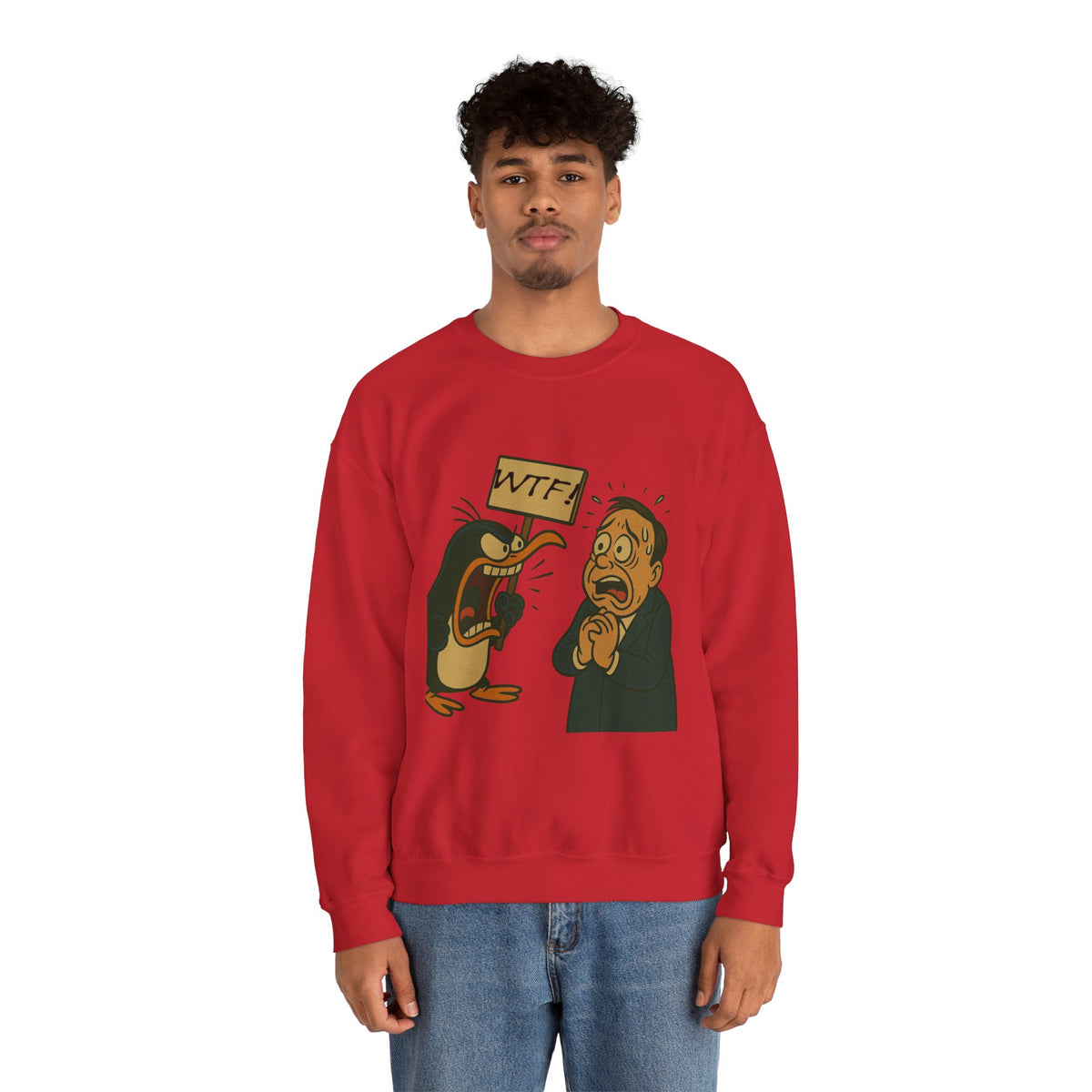 WTF Angry Penguin Crewneck Sweatshirt