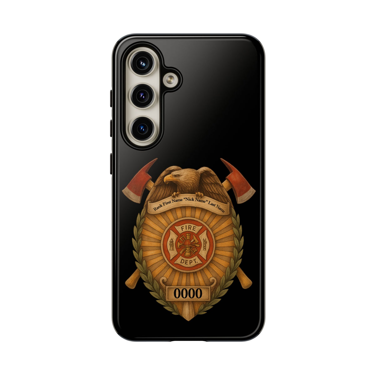 Firefighter Badge Phone Case — Tough Cases Customizable Emblem Design