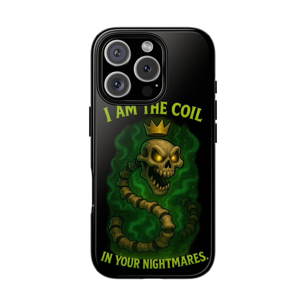 Tough Cases — “I Am The Coil In Your Nightmares” Skull Snake Shockproof Phone Case