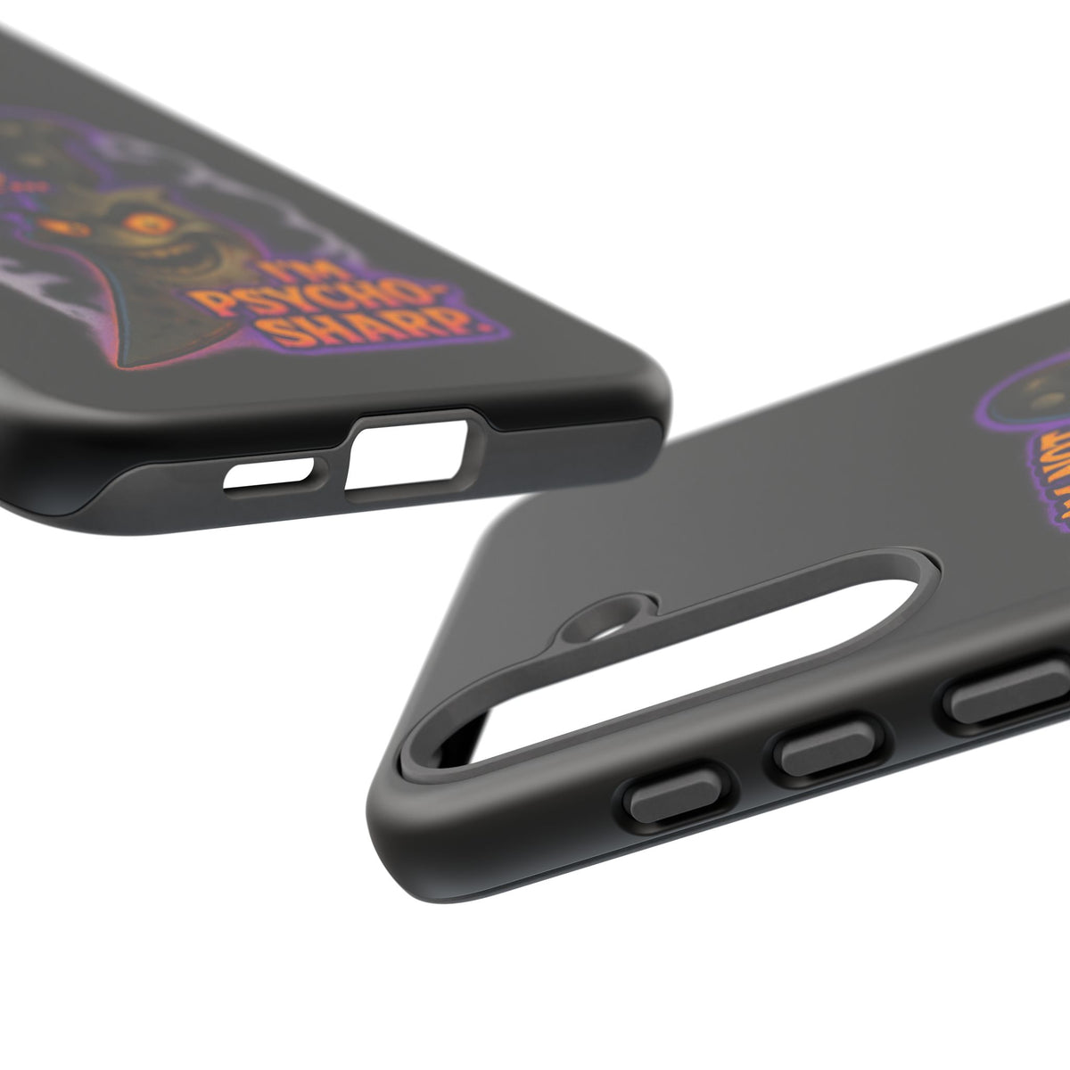Knife Graphic Phone Case — "I'm Not Just Sharp... I'm Psycho-Sharp" Horror Phone Cover