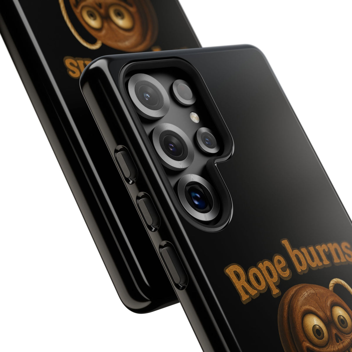 Phone Case — "Rope Burns Build Character" Grinning Cartoon Design