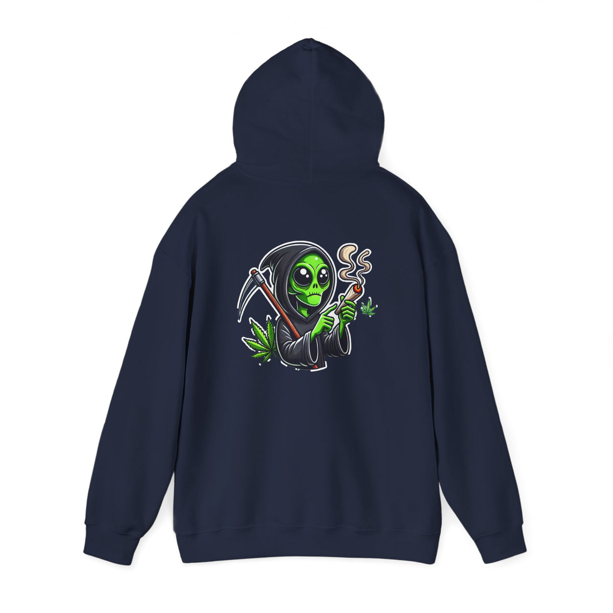 Reaper Smoking Weed Hoodie – Cannabis Grim Reaper Graphic Pullover
