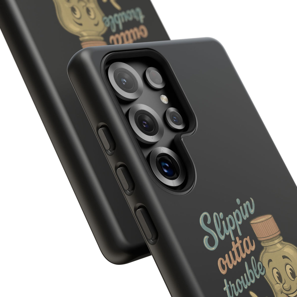 Phone Case — 'Slippin Outta Trouble' Retro Baby Oil Mascot