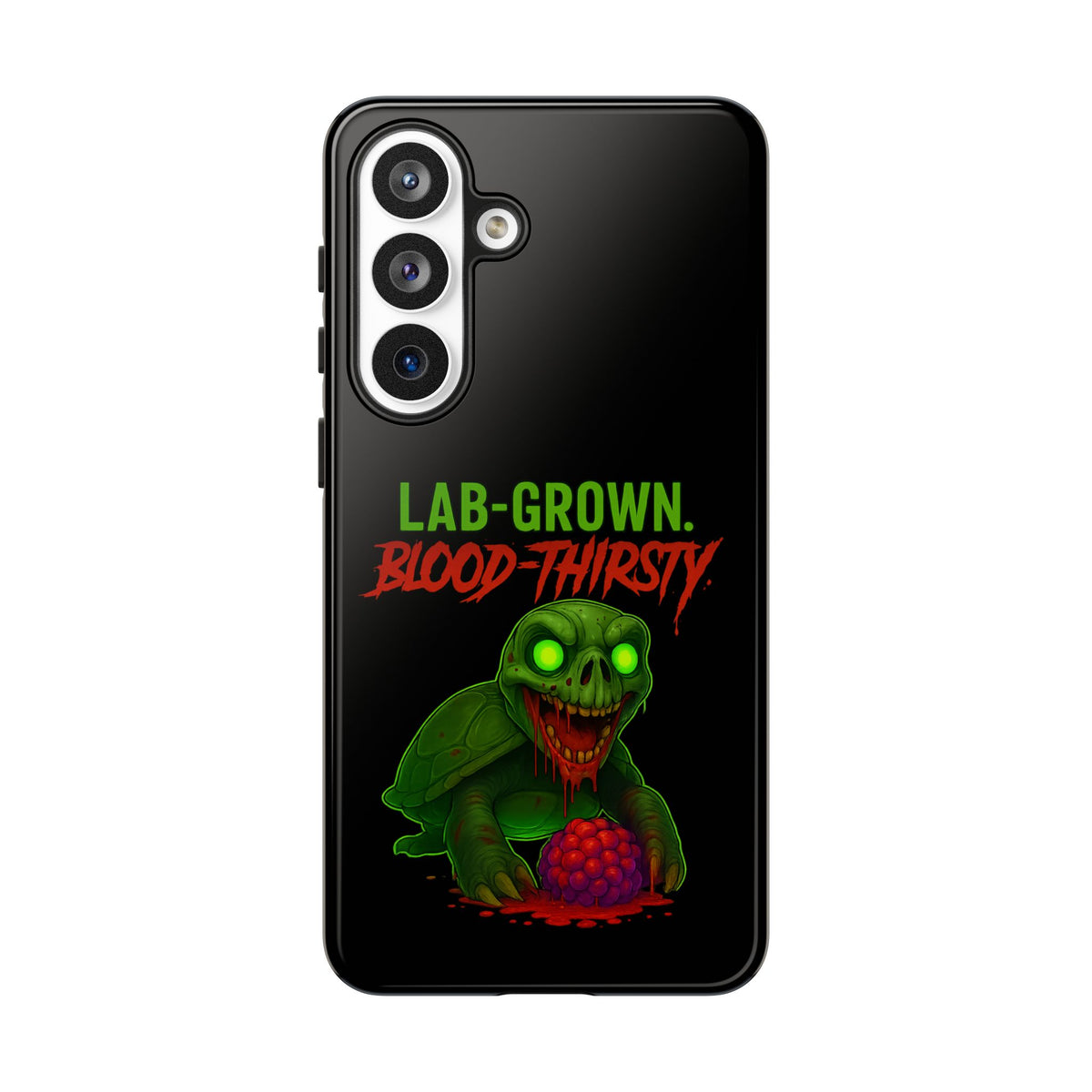 Phone Case — “Lab-Grown. Blood-Thirsty!” Green Monster Horror Design