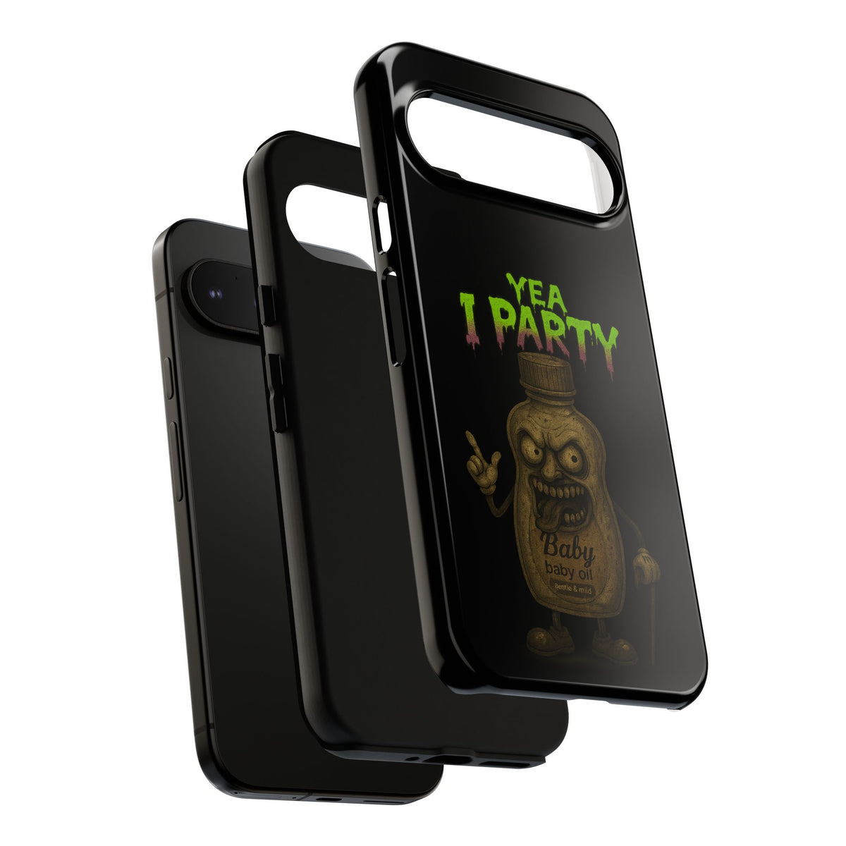 Phone Case — 'Yea I Party' Creepy Baby Bottle Graphic