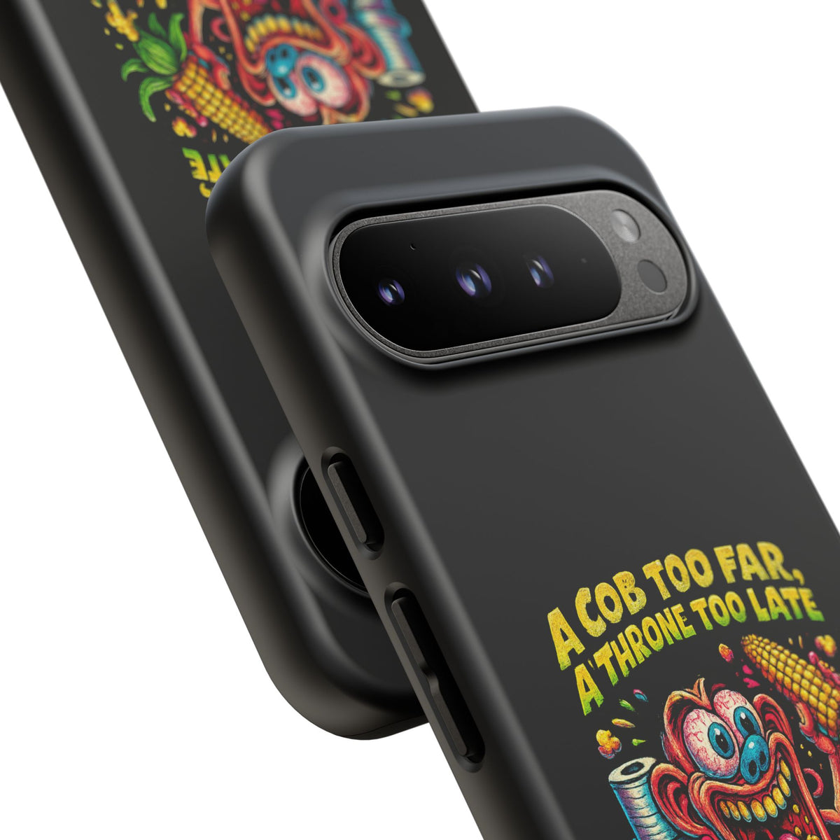 Phone Case — "A Cob Too Far" Popcorn Horror Design