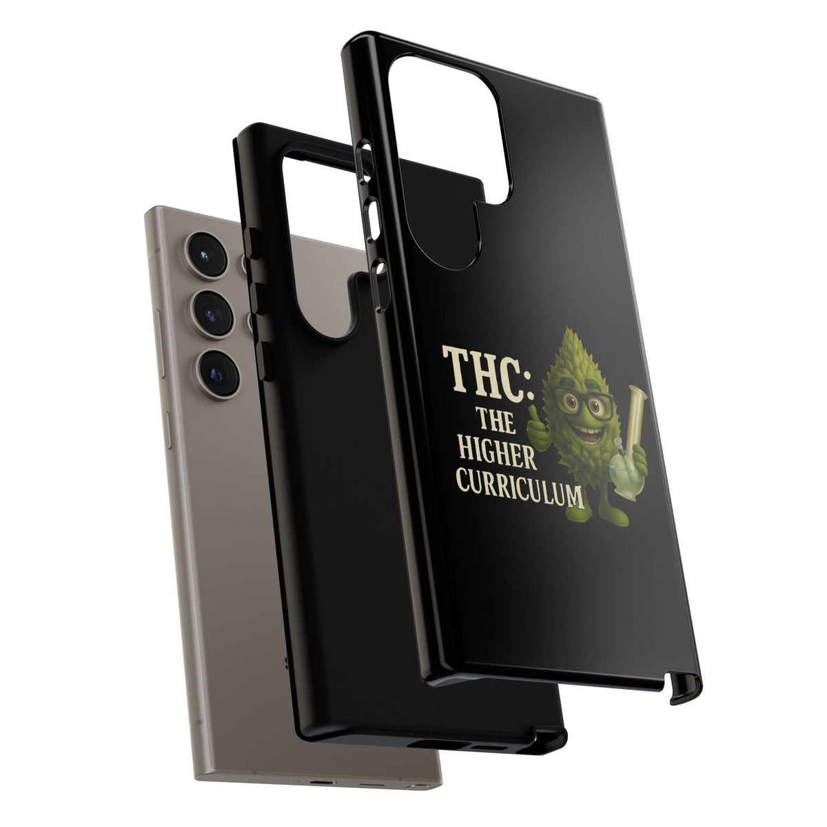 THC The Higher Curriculum Phone Case – Funny Cannabis Nug Cartoon iPhone Case