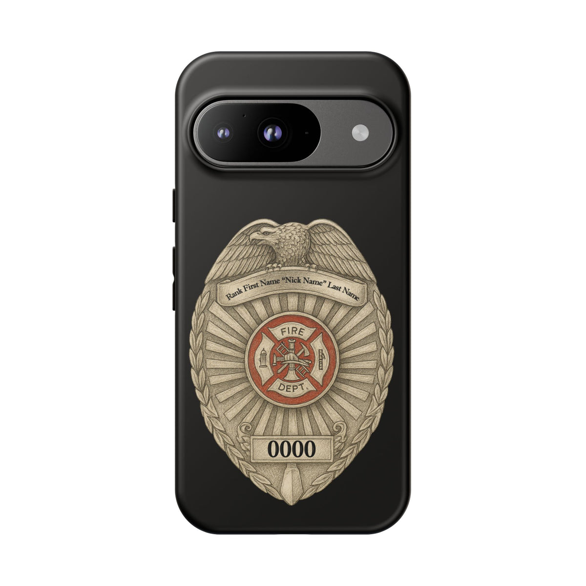 Firefighter Badge Phone Case – Personalized Dept. Emblem Tough Case