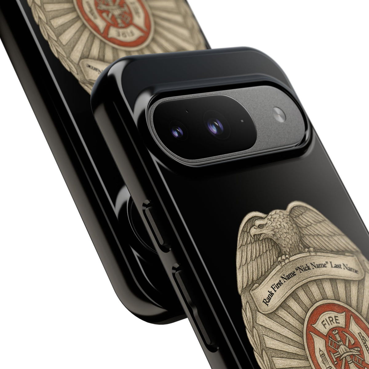 Firefighter Badge Phone Case – Personalized Dept. Emblem Tough Case