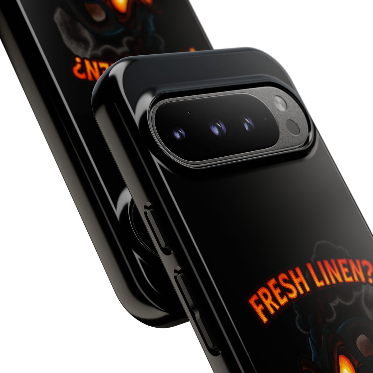 Phone Case — 'Fresh Linen? I Smell Fear.' Spooky Pumpkin Horror Protective Case