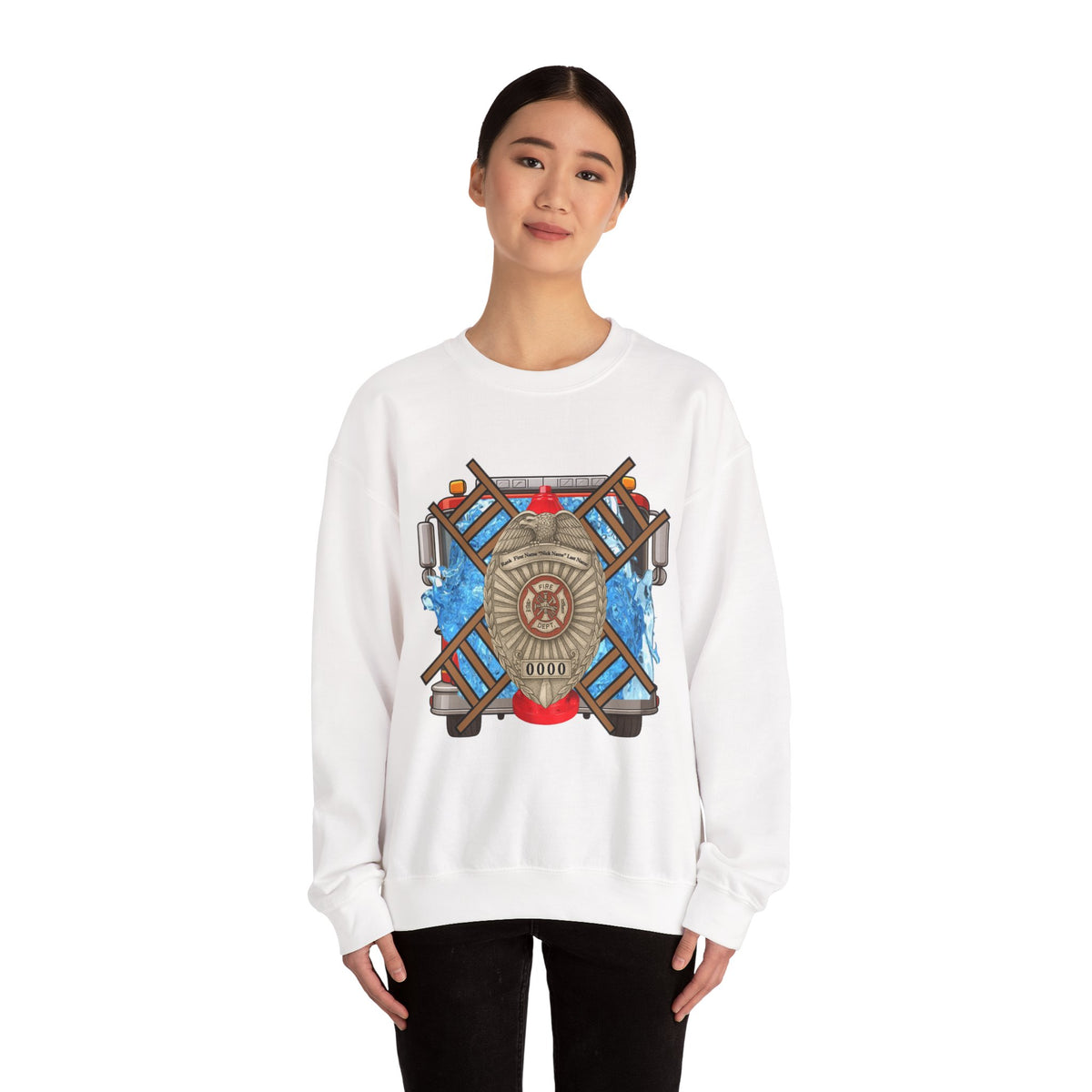 Firefighter by Trade Protector by Choice Crewneck Sweatshirt