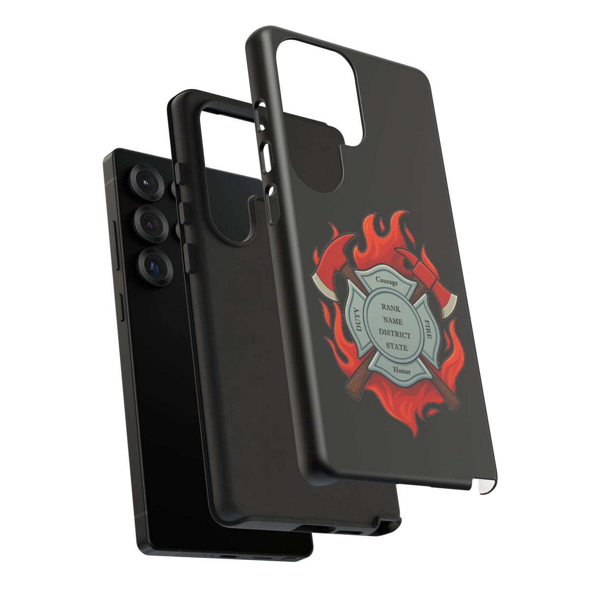 Firefighter Maltese Cross Phone Case — Custom Rank/Name/District Design