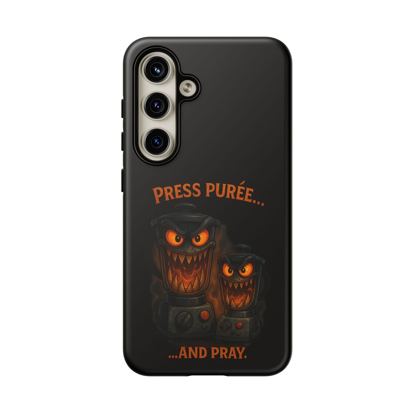 Phone Case - 'Press Purée...and Pray' Halloween Horror Protective Cover